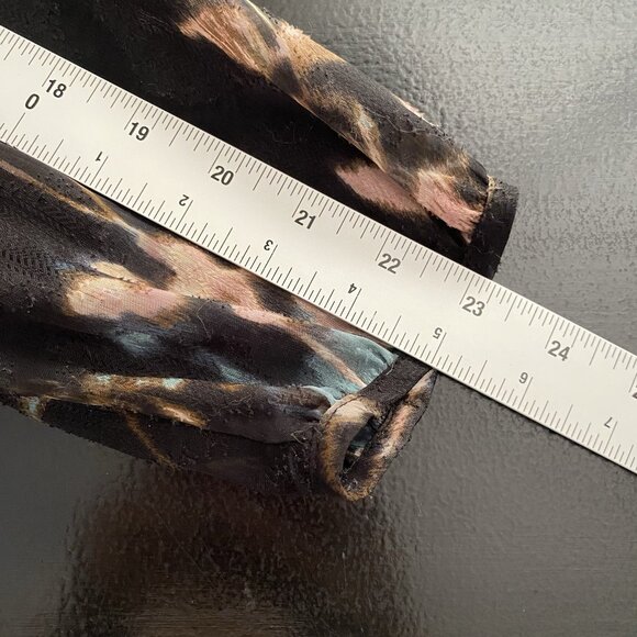 Jigsaw Floral Chiffon Long Sleeve Blouse Size 4 Semi Sheer Textured Flowy Artsy - Picture 11 of 12